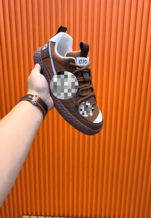 Brown non-slip sole casual sports shoes