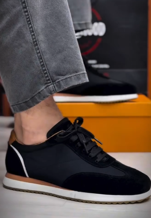 Men's black casual sports shoes