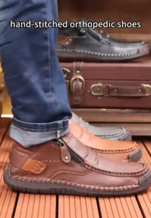 Men’s Handmade Premium Leather Slip-On Driving Boots