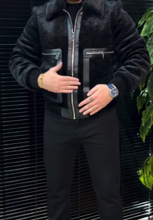 Men's fur in autumn and winter new jacket coat