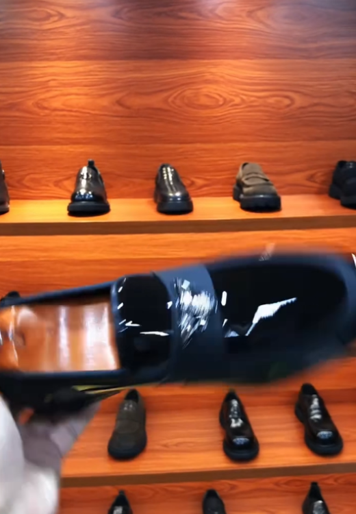 Men's color matching high quality smooth leather shoes