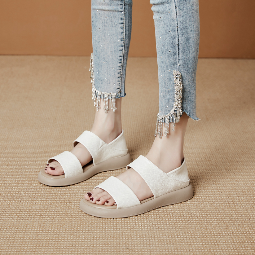 Versatile leather orthopedic shoes lurebest