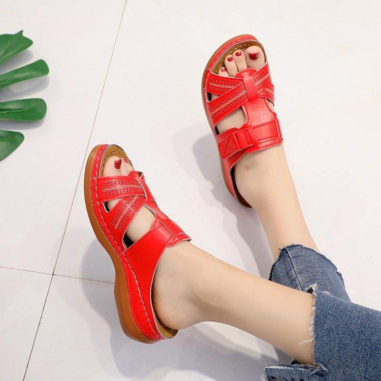 Wettable water sandals for women retro fashion wedges