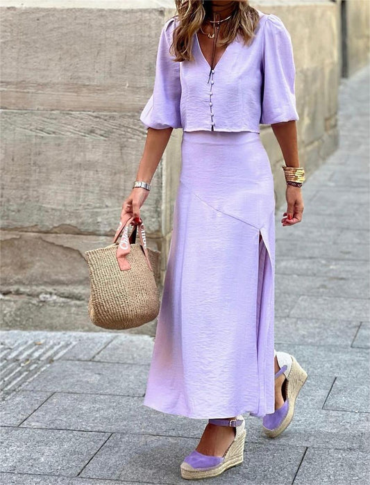 Light Purple Two-Pieces Set