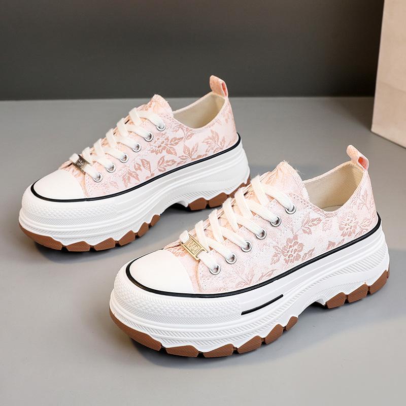 Chic new printed canvas casual shoes