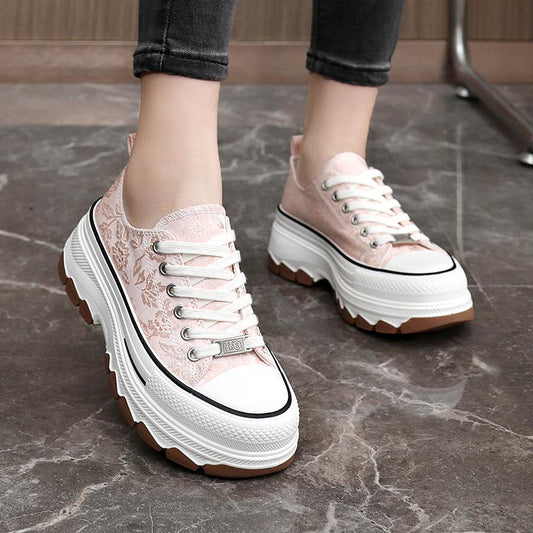 Chic new printed canvas casual shoes