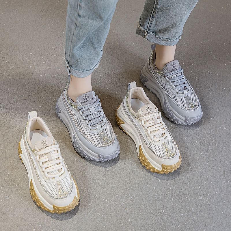 Shiny Sequin Platform Casual Shoes – lurebest