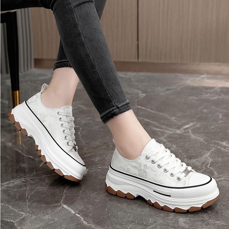 Chic new printed canvas casual shoes