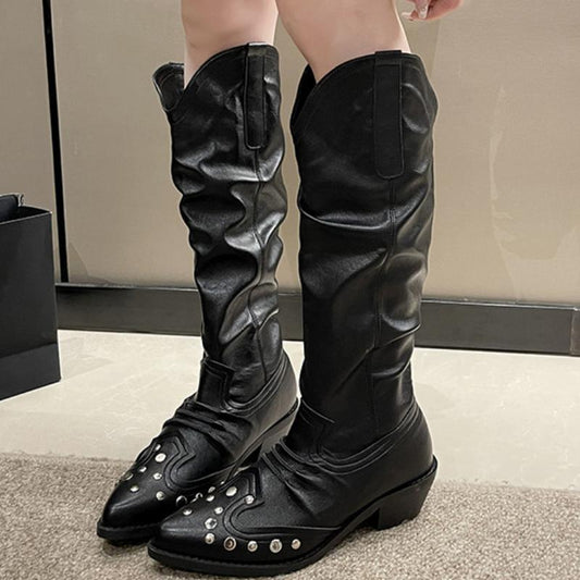 Studded Vintage Western Boots