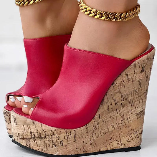 High Heel Wedge Sandals