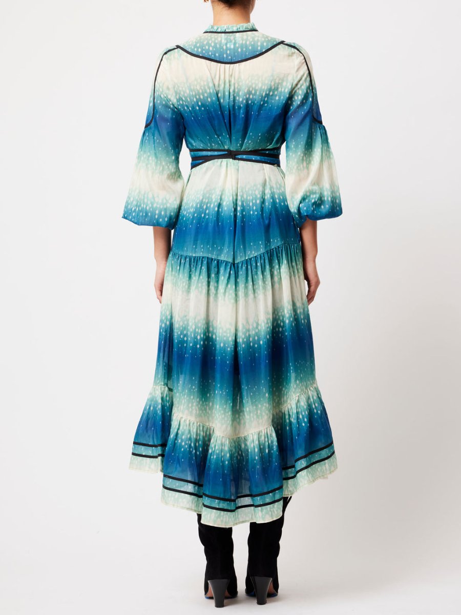 Dazzle Gradient Blue Printed Shirtdress