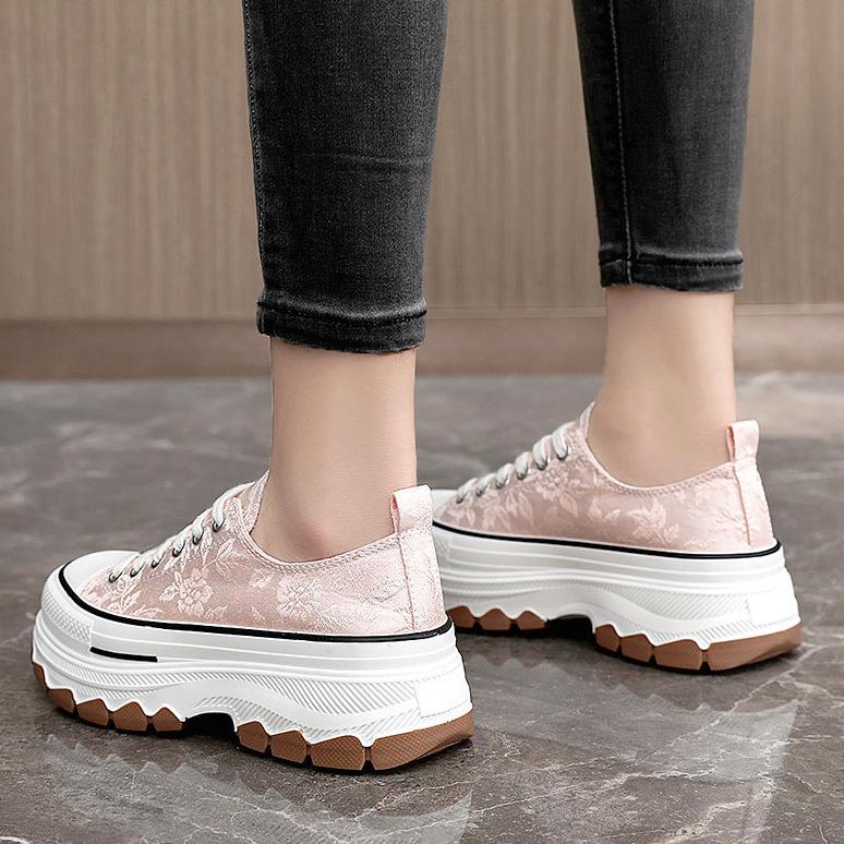 Chic new printed canvas casual shoes