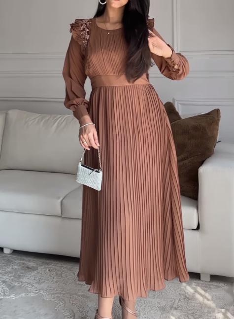 Pleated Midi Dress