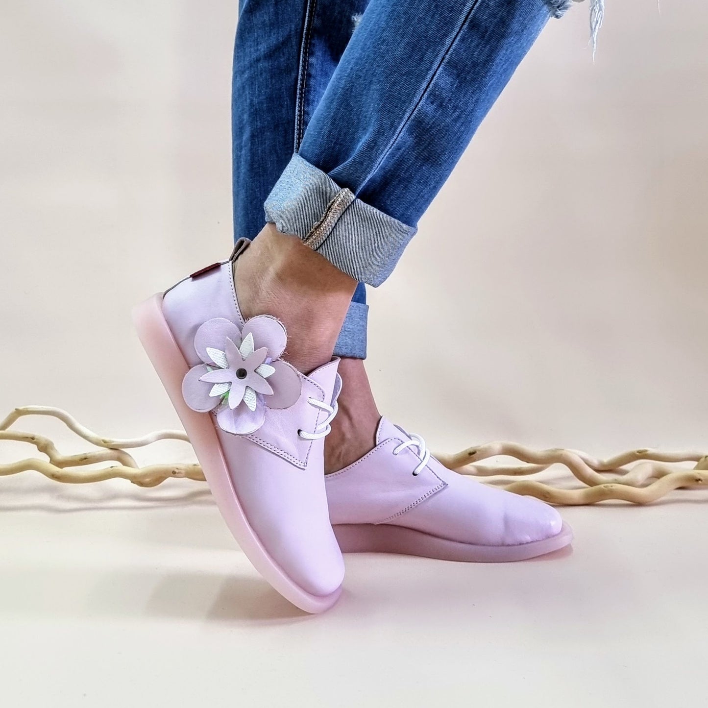 The Leather Flower Shoes