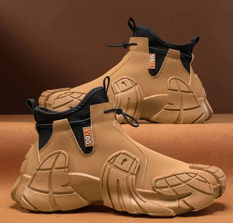 Men's high-top breathable waterproof comfortable socks and casual shoes
