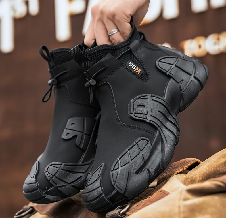 Men's high-top breathable waterproof comfortable socks and casual shoes